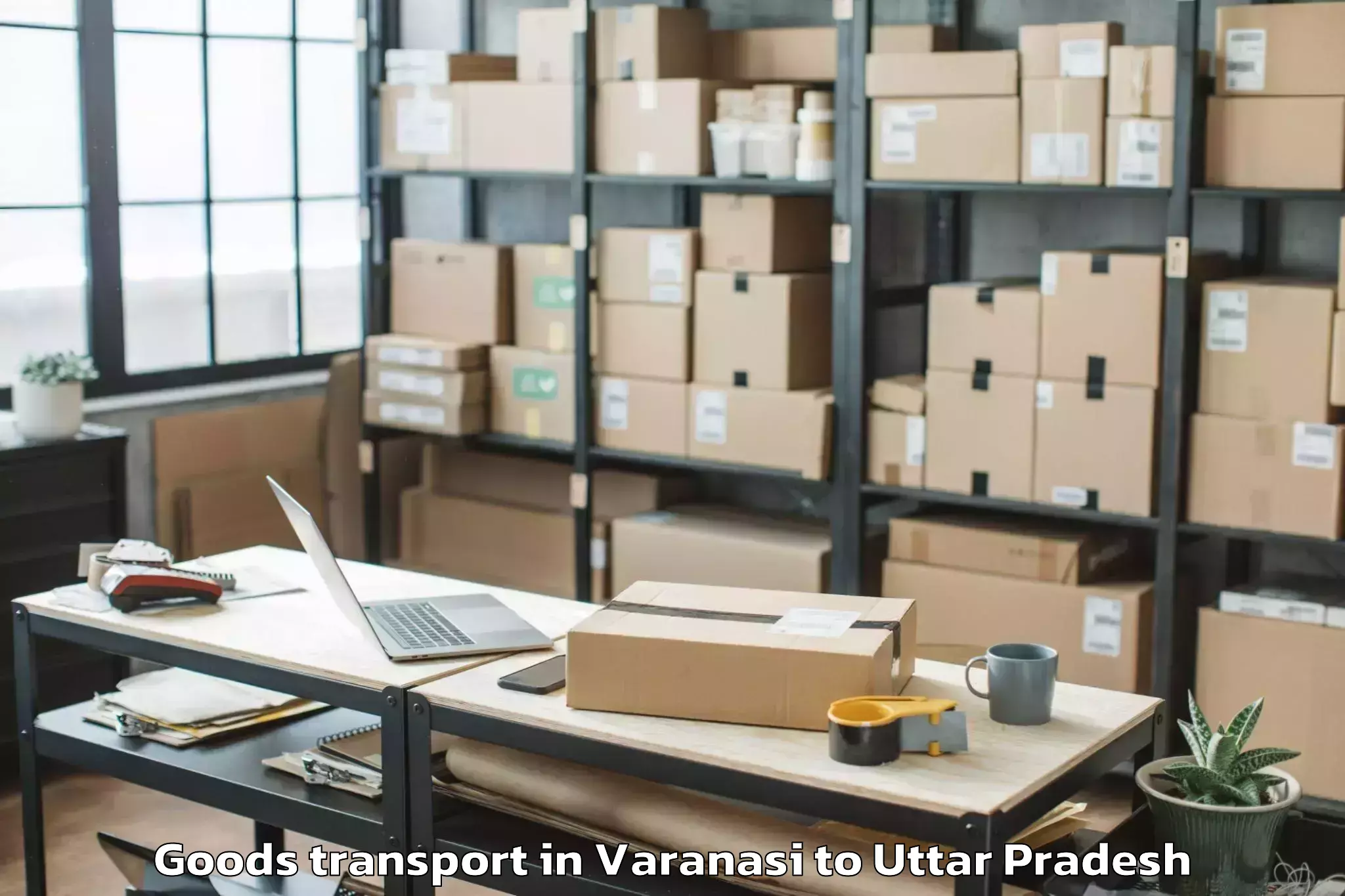 Trusted Varanasi to Etawah Goods Transport